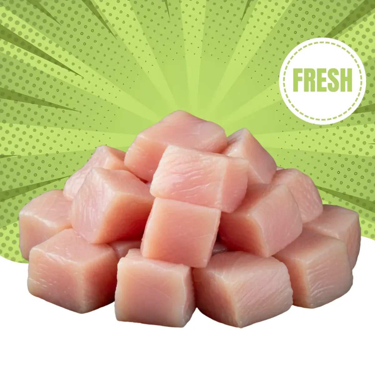 Fresh Chicken Boneless Cubes - Premium Quality Meat Delivery in Dubai