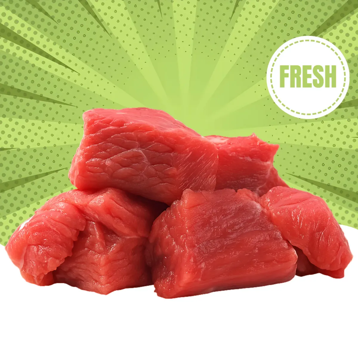 Fresh Beef Boneless Cubes - Premium Quality Meat Delivery in Dubai