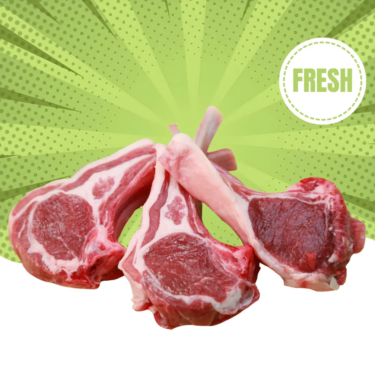 Fresh Lamb Chops - Premium Quality Meat Delivery in Dubai