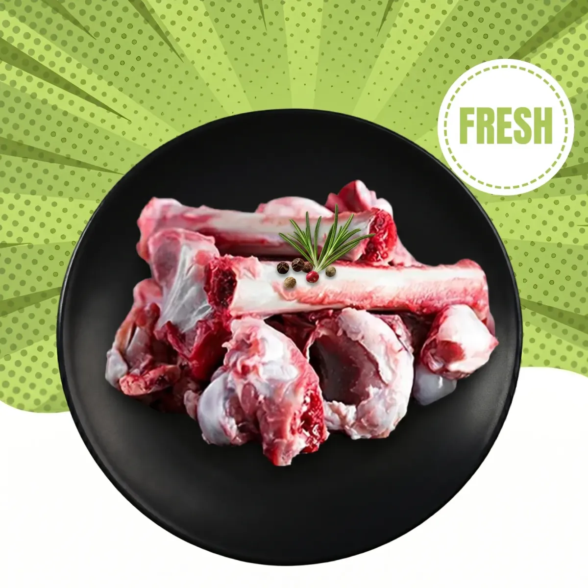 Fresh Mutton Soup Bones 250 g - Premium Quality Meat Delivery in Dubai